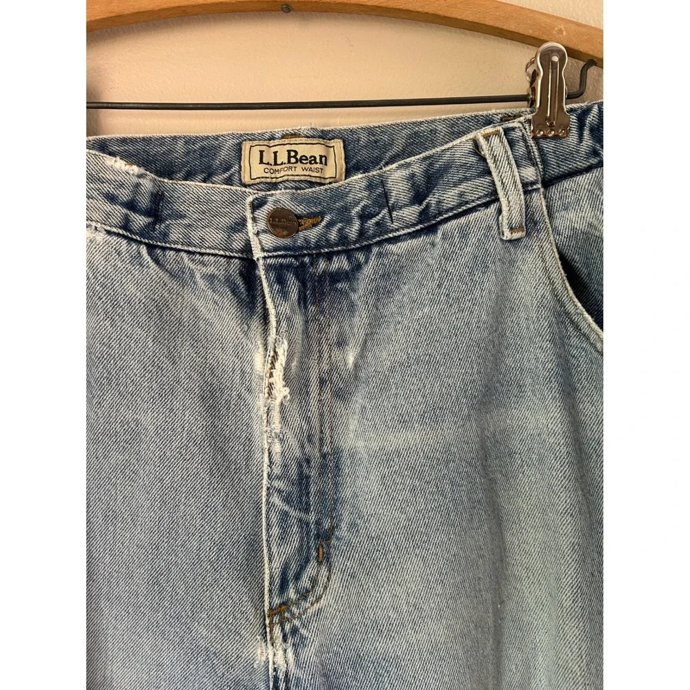 90s LL Bean Men's Blue Comfort‎ Waist Jeans Denim Pants Retro Classic